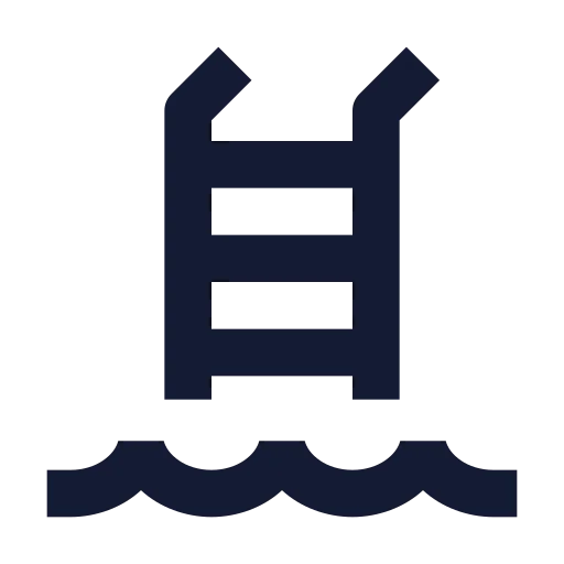 Waves Ladder Icon in Solid Sharp style