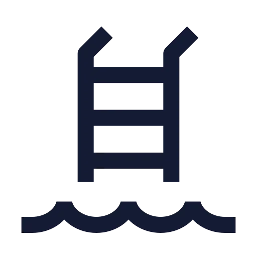 Waves Ladder Icon in Stroke Sharp style