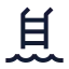 Wavesladder icon with stroke sharp style