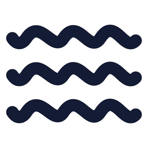 Waves Icon in Solid Rounded style