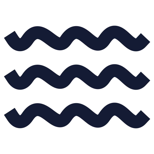 Waves Icon in Solid Sharp style