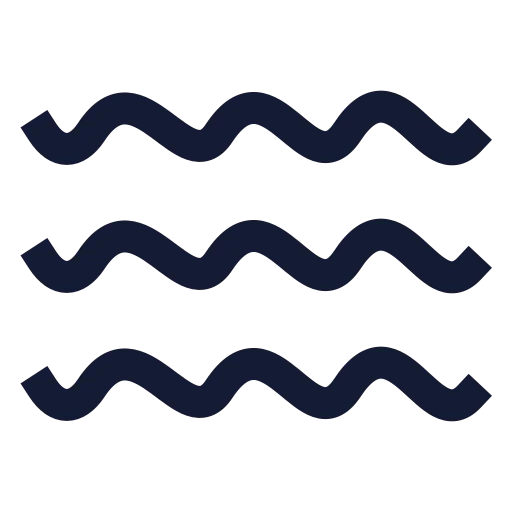 Waves Icon in Stroke Sharp style
