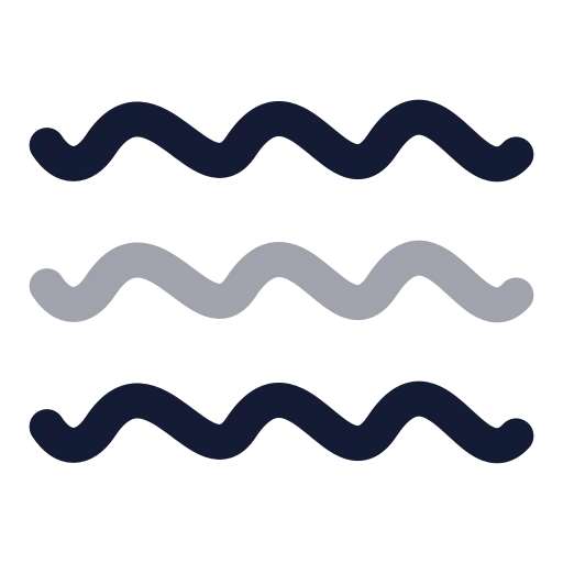 Waves Icon in Twotone Rounded style