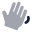 Wavinghand icon with bulk rounded style