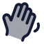 Wavinghand icon with duotone rounded style