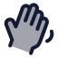 Wavinghand icon with duotone standard style