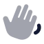 Wavinghand icon with bulk rounded style