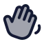Wavinghand icon with duotone rounded style