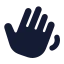 Wavinghand icon with solid standard style