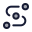 Waypoints icon with duotone rounded style