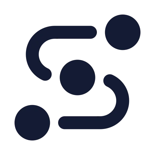 Waypoints Icon in Solid Rounded style