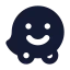 Waze icon with solid standard style