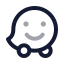 Waze icon with twotone rounded style