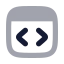Webprogramming icon with bulk rounded style