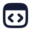 Webprogramming icon with solid rounded style