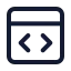 Webprogramming icon with stroke standard style
