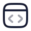 Webprogramming icon with twotone rounded style