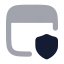 Webprotection icon with bulk rounded style