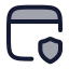 Webprotection icon with duotone rounded style