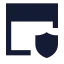 Webprotection icon with solid sharp style