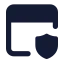 Webprotection icon with solid standard style