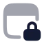 Websecurity icon with bulk rounded style