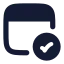 Webvalidation icon with solid rounded style