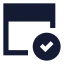 Webvalidation icon with solid sharp style
