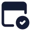 Webvalidation icon with solid standard style