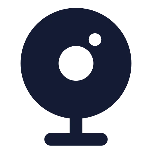 Webcam Icon in Solid Rounded style