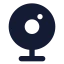 Webcam icon with solid standard style