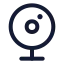 Webcam icon with stroke standard style