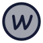 Webflowellipse icon with duotone rounded style