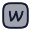 Webflowrectangle icon with duotone rounded style