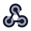 Webhook icon with duotone standard style