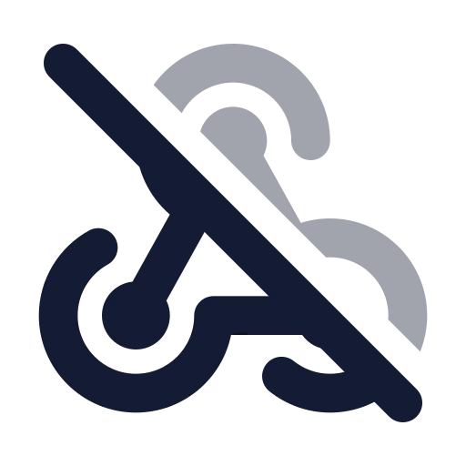 Webhook Off Icon in Bulk Rounded style