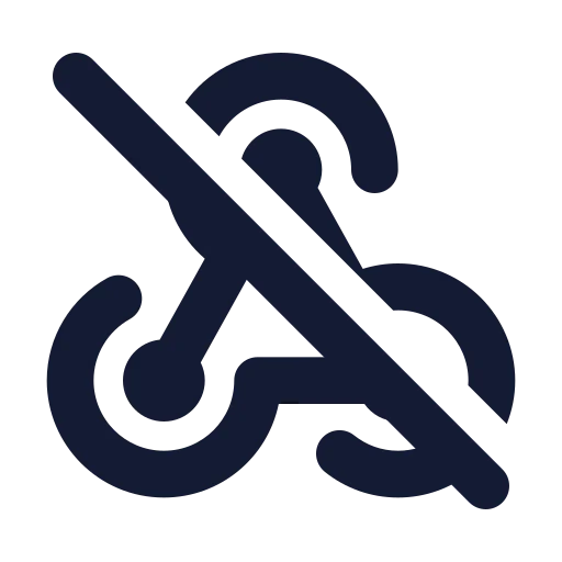Webhook Off Icon in Solid Rounded style