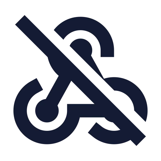 Webhook Off Icon in Solid Sharp style