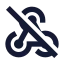 Webhookoff icon with solid sharp style