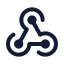 Webhook icon with stroke rounded style