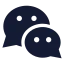 Wechat icon with solid sharp style