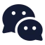 Wechat icon with solid standard style