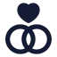 Wedding icon with solid rounded style