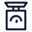 Weightscale icon with stroke sharp style