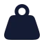 Weight icon with solid rounded style
