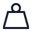 Weight icon with stroke sharp style