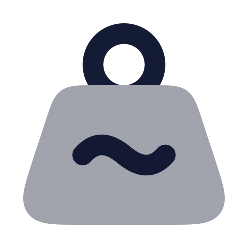 Weight Tilde Icon in Bulk Rounded style
