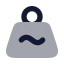 Weighttilde icon with bulk rounded style