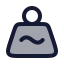 Weighttilde icon with duotone rounded style