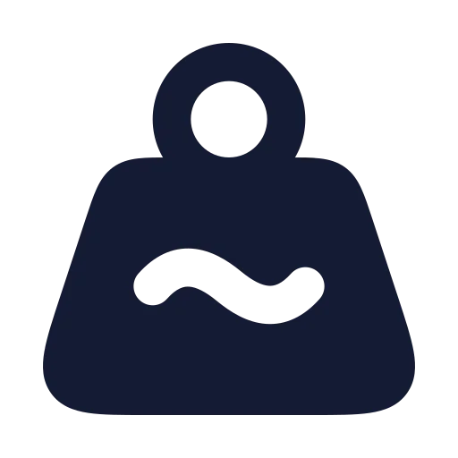 Weight Tilde Icon in Solid Rounded style
